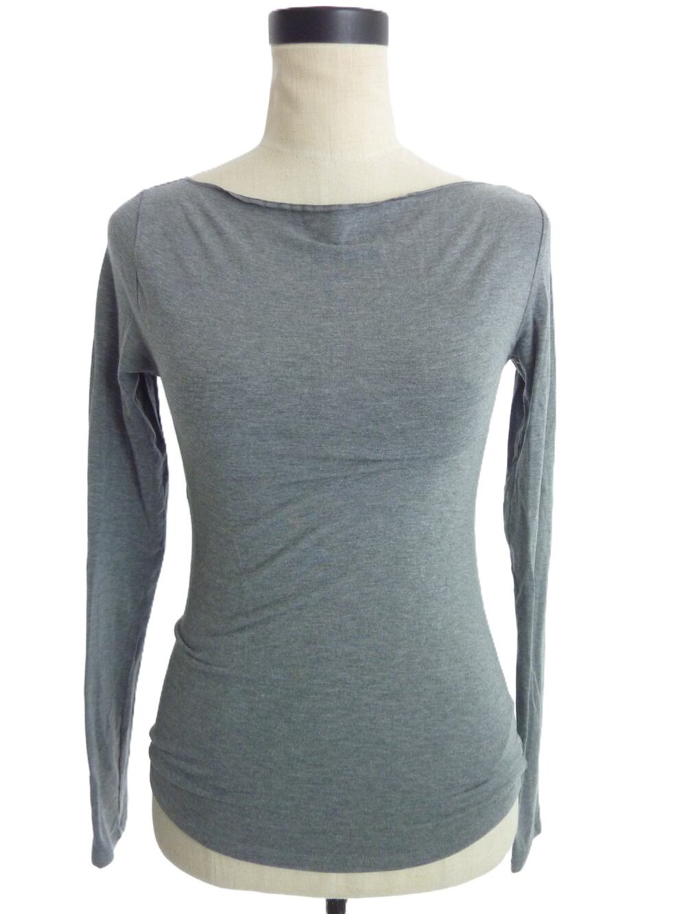 Babaton Womens Monologue Longsleeve Shirt Top Size S Gray
